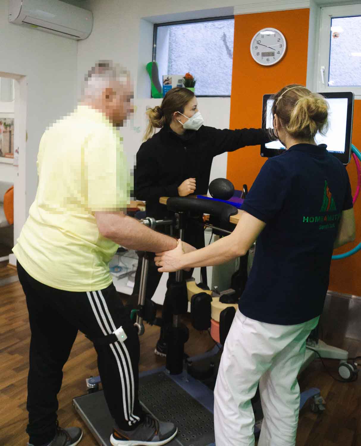 Supervisiert mit Patient